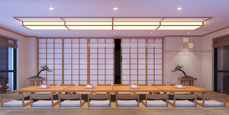 Thiết kế nội thất nhà hàng kiểu Nhật Haru sang trọng - Phòng VIP 4 - H1